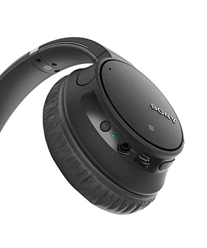 Sony WHCH700N Noise-Cancelling Wireless Bluetooth Headphones with Microphone and Alexa Voice Control (Black)