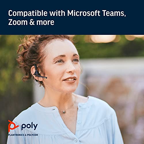 Plantronics Voyager 5200 UC Bluetooth Monaural Single-Ear Headset – USB-A Compatible for PC & Mac – Zoom, Teams & Noise Canceling (Poly)
