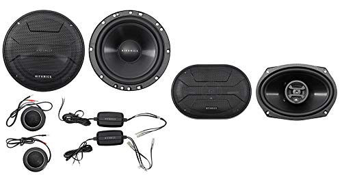 Hifonics ZS65C 6.5" 800W Component Car Speakers and (2) 6"x9" 800W Coaxial Speakers