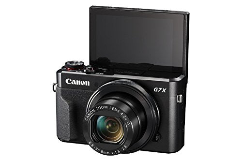 Canon PowerShot G7 X Mark II Digital Camera with Wi-Fi, NFC, LCD Screen, and 1-Inch Sensor - Black (100-1066C001)