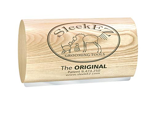 SleekEZ Original Deshedding Grooming Tool (5 inch) for Dogs, Cats & Horses - Removes 95% of Loose Hair, Fur & Dirt - Pain-Free - Easy to Clean - USA Made