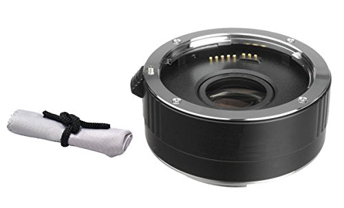 Canon EOS 40D 2x Teleconverter with 4 Elements and NWV Direct Microfiber Cleaning Cloth