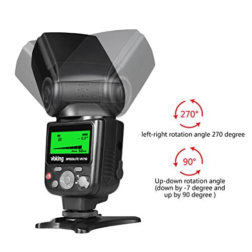 Voking VK750 LCD Flash Speedlite for Nikon, Pentax, Panasonic, Olympus, Fujifilm DSLR/Mirrorless Cameras