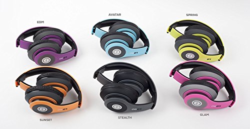 iJoy Stealth Foldable Over-Ear Bluetooth Wireless Headphones with Matte Finish and Mic (Premium Rechargeable)