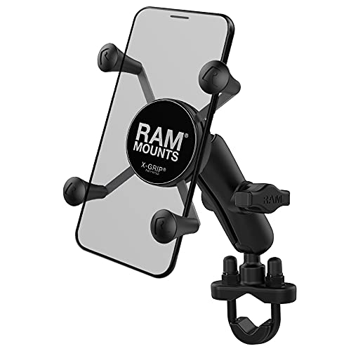 RAM Mounts X-Grip Smartphone Holder for Handlebar with U-Bolt Base (RAM-B-149Z-UN10)