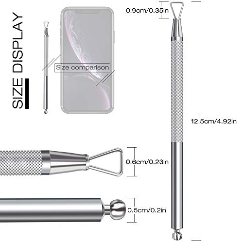 PrettyDiva Stainless Steel Triangle Cuticle Pusher (Remove Gel Polish, Cuticle Remover) Manicure Tool for Nails