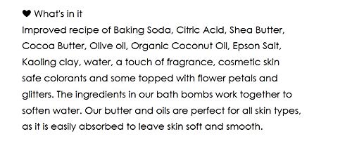 LifeAround2Angels Bath Bombs Gift Set (12 USA-Made Fizzies) with Shea & Coco Butter, Moisturizes Dry Skin. Perfect for Bubble & Spa Bath. Handmade Birthday and Mother's Day Gift Idea for Her/Him, Wife, Girlfriend.