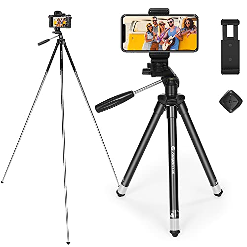 Fotopro 40" Lightweight Aluminum Travel Tripod with Remote Control, for iPhones, Nikons, Samsungs, Huawei and Vlogging (Tiktok, YouTube)