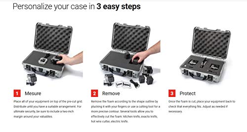NANUK 920 Waterproof Protective Hard Case, 3-Part Foam Inserts