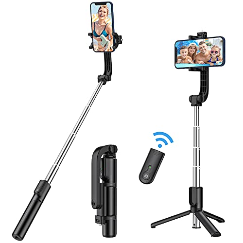 Yoozon Selfie Stick Tripod with Wireless Remote for iPhone 13 Pro Max/13 Mini/13/12, Galaxy S21/Note 20/S10, Google, etc (All-in-One Extendable & Portable)