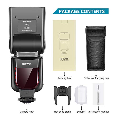 Neewer 750II TTL Speedlite with LCD Display for Nikon DSLR Cameras (D7200 - D50)