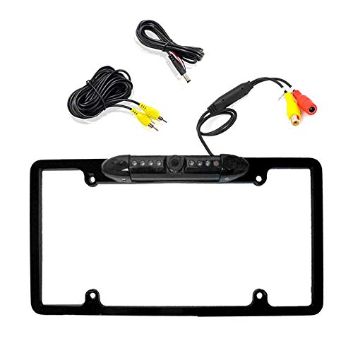 Enrock Car License Plate Frame Rear View Camera (EABC256B) with Parking Assist & Night Vision Distance Scale Lines.