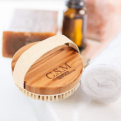 C.S.M. Body Brush for Wet or Dry Exfoliating and Massaging - (Gets Rid of Cellulite and Dry Skin, Improves Circulation) - Soft, Glowing Skin