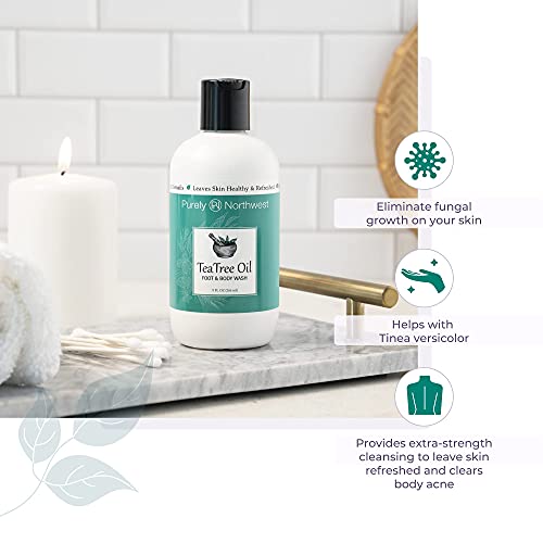 Tea Tree Oil Antifungal Body Wash, Soothes Athletes Foot (9oz)