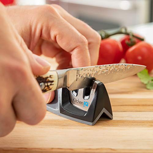 KitchenIQ Edge Grip 2-Stage Manual Knife Sharpener (Model