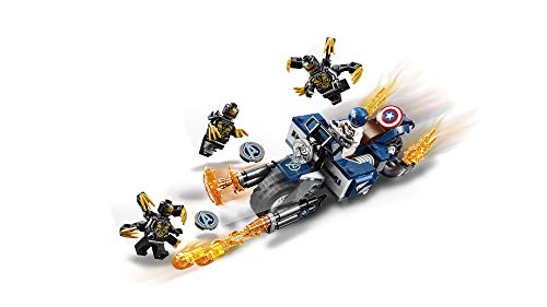 LEGO Marvel Avengers Captain America Outriders Attack Building Kit (76123, 167 Pieces)