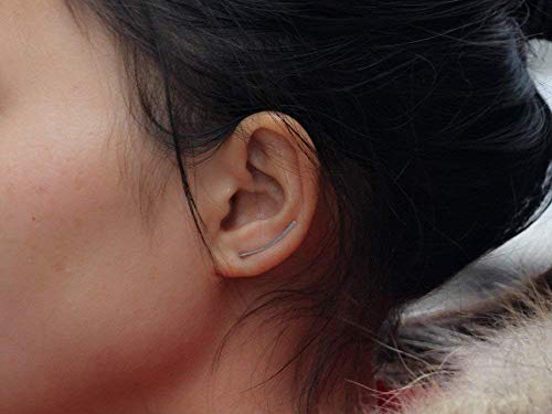 Sterling Silver Ear Climber Earrings (Medium Size)