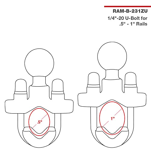 RAM Mounts X-Grip Smartphone Holder for Handlebar with U-Bolt Base (RAM-B-149Z-UN10)