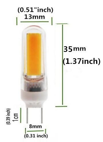 Best to Buy 6-Pack G8 4W COB LED Light Bulbs (110V-130V, Warm White)