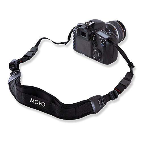 Movo Photo NS-1 Neoprene Camera Neck Strap with Quick Release (Shock-Absorbing & Padded) for Canon, Nikon, Sony, Olympus and Other DSLR & Mirrorless Cameras