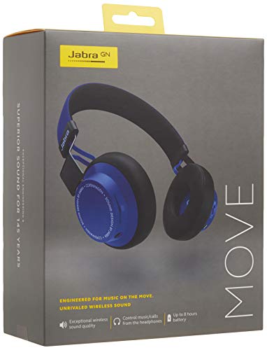 Jabra Move Wireless Bluetooth Headphones, Blue (100-96530000-02)
