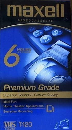 Maxell Premium High-Grade Videocassettes (3-Pack, 120 mins) for Outstanding Picture Quality