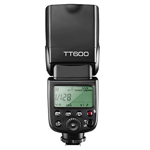 Godox TT600 Speedlite Flash with 2.4GHz Wireless X System and GN60 Guide Number (for Canon, Nikon, Pentax, Olympus, Fuji, and other DSLR Cameras).