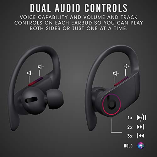 Powerbeats Pro Wireless Earbuds (Black) by Apple with H1 Headphone Chip, Class 1 Bluetooth, 9 Hrs Listening Time, Sweat Resistant, Microphone