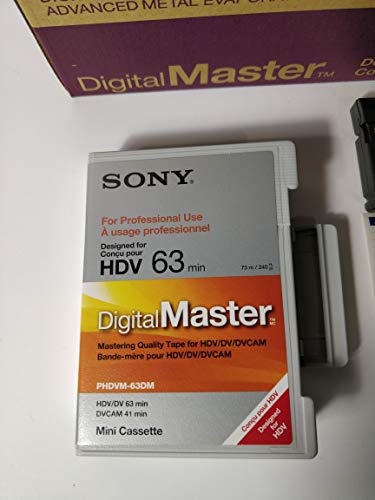 DigitalMaster DV/HDV/DVCAM Video Cassette Tape (10 Pack), PHDVM-63DM