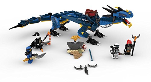 LEGO NINJAGO Masters of Spinjitzu: Stormbringer 70652 Ninja Toy Building Kit (493 Pieces) with Blue Dragon Model, Gift for Boys (Discontinued by Manufacturer)