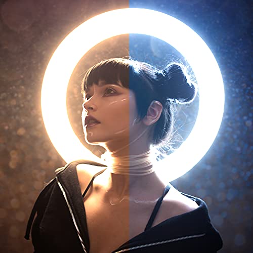 LimoStudio AGG1774 240LED 18" Dimmable Ring Light Kit with Adjustable Brightness & Color Temperature, Sturdy Light Stand, Bluetooth Remote & Easy Carry Bag.