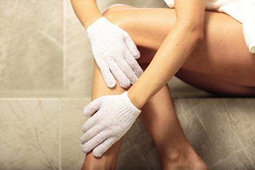 Premium Dry Brushing Set [Boar Bristle Brush, Exfoliating Face Brush, Bath Gloves] with Free Bag & How-To Guide – Glowing Skin & Healthy Body Gift.