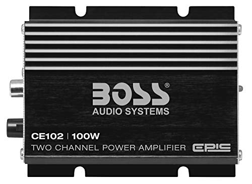 Boss Audio Systems CE102 2-Channel Car Amplifier - 100W, Full Range, Class A/B, IC Integrated Circuit