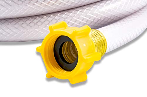Camco TastePURE 25' Drinking Water Hose (22783) - 5/8" Dia, Lead-Free & BPA-Free, Reinforced for Kink Resistance, White