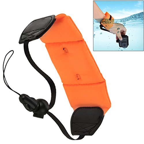 E-outstanding Universal Waterproof Camera Float Strap (Orange), Floating Wristband and Hand Grip Lanyard for GoPro and Other Waterproof Cameras, Keys, Sunglasses
