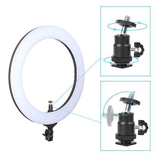 ZOMEI 18" Camera Photo Video Lighting Kit (55W 5500K Dimmable LED Ring Light, Light Stand, Phone Holder) for Smartphone, YouTube, Vine Self-Portrait Video Shooting