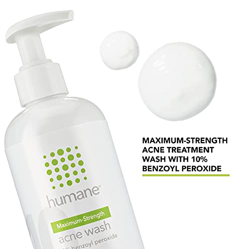 DermaHarmony Maximum-Strength Acne Wash (10% Benzoyl Peroxide) - 8 Fl Oz - Non-Foaming Cleanser for Face, Skin, Butt, Back & Body - Dermatologist-Tested, Vegan & Cruelty-Free.