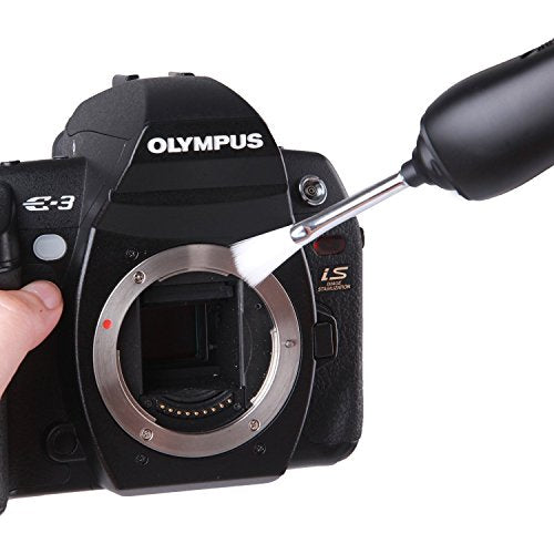 Movo MV-B100 Sensor Cleaning Brush with 4 LED Lights and Motor-Powered Static Brush for DSLR and Mirrorless Camera Lenses
