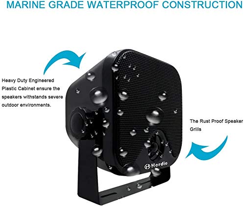 Waterproof Marine Outdoor Boat Speakers (4 Inches, Heavy Duty)