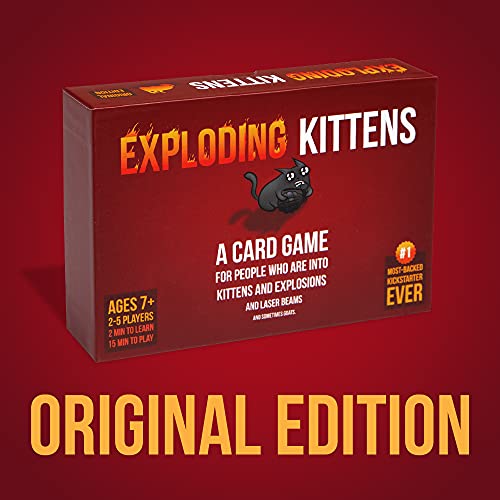 Exploding Kittens Card Game (2-5 Players) - Family-Friendly Party Games for Adults, Teens & Kids