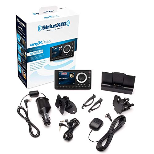 SiriusXM Onyx Plus Satellite Radio (SXPL1V1) with Vehicle Kit & 3 Months Free Service – Enjoy SiriusXM in Your Car's Audio System
