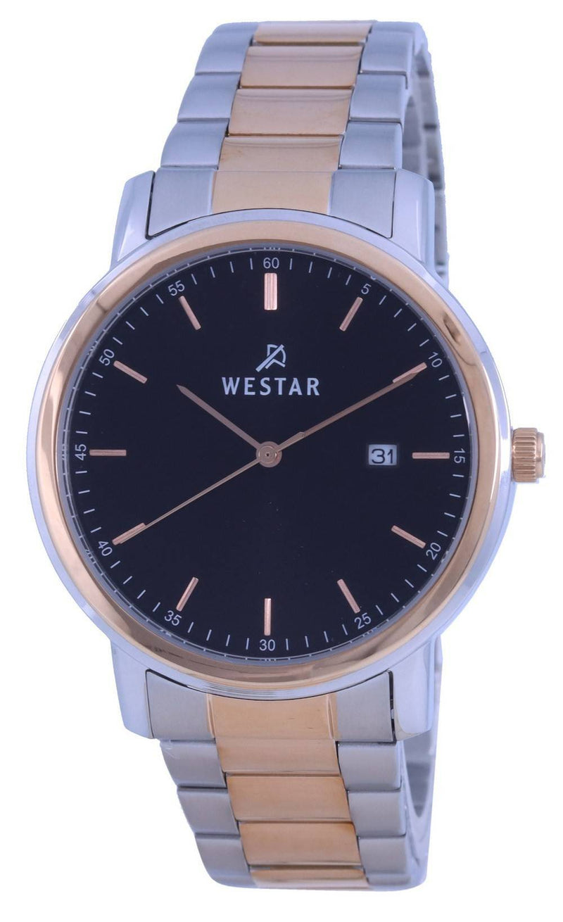 Westar Black Dial Two Tone Stainless Steel Quartz 50243 SPN 603 Men's Watch