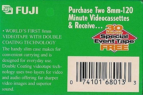 Fuji 8mm Videocassette Tape (MPP6-120DSN) 2 Pack with Bonus