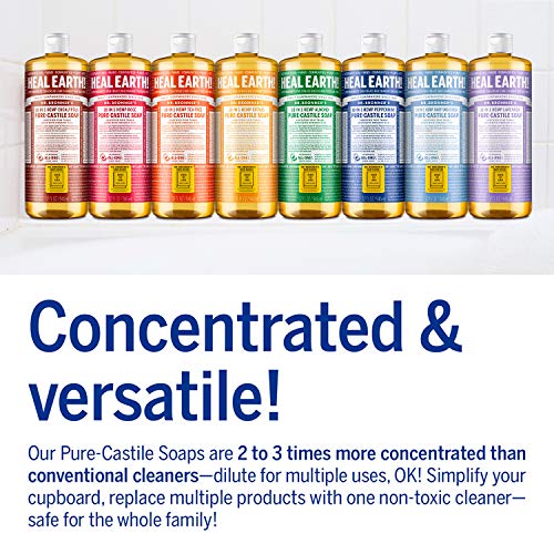 Dr. Bronners Baby Unscented Pure-Castile Liquid Soap (32 Oz.), Organic Oils, 18 Uses: Face, Hair, Laundry, Dishes, Sensitive Skin, Babies, No Fragrance, Vegan, Non-GMO