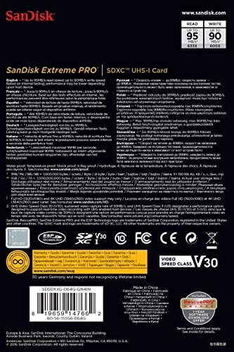 SanDisk 64GB Extreme PRO UHS-I SDXC Memory Card (SDSDXXG-064G-GN4IN)