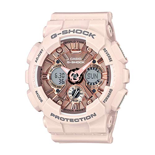 Casio GMA-S120MF-4ACR Women's G-Shock Quartz Watch with Resin Strap in Pink, 29mm
