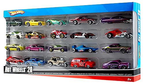 Hot Wheels 20-Car Gift Pack (116 Scale Toy Vehicles) - Great Gift for Kids & Collectors (3-93 Years Old) - Instant Collection for Beginners - Perfect for Party Favors