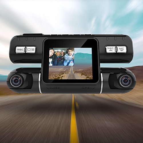 Pruveeo MX2 Car Dash Cam with Dual 120° Wide-Angle Lens, Dash Camera for Cars (Driving Recorder DVR).