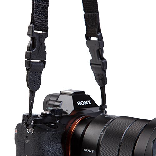 OP/TECH USA Super Classic Strap UNI Loop - Padded Neoprene Neck Strap with Control-Stretch System and Quick Disconnects, Black Model 1401002