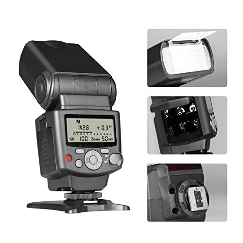 Voking VK430I Speedlite LCD Shoe Mount Flash for Nikon [TTL, Compatible with D3400 - D3100].